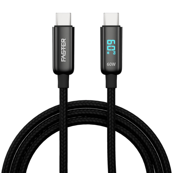 FASTER 60W USB-C TO USB-C DIGITAL DATA CABLE - Image 2
