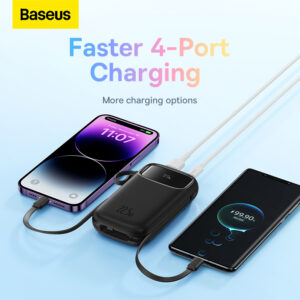 OS-Baseus Qpow Pro+ Digital Display Fast Charge Power Bank 20000mAh 22.5W Type-C Edition Cluster Black