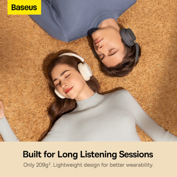 Baseus Bowie D05 Wireless Headphones Creamy-white - Image 3