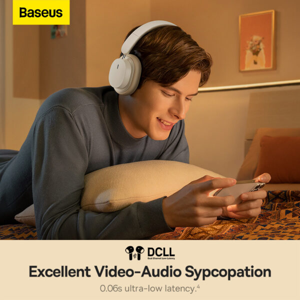 Baseus Bowie D05 Wireless Headphones Creamy-white - Image 2