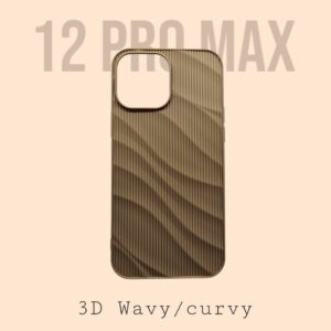 Iphone 12 ProMax- 3D wavy Design with stripes