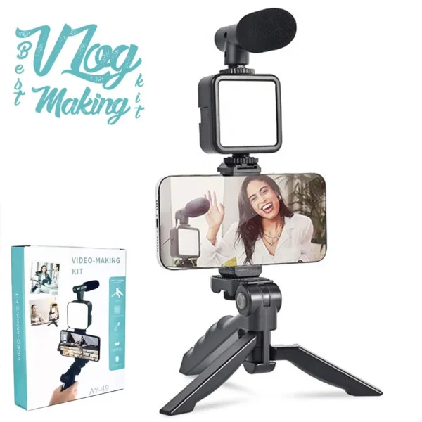 AY-49 Vlogging Tripod Video Making Kit - Image 2