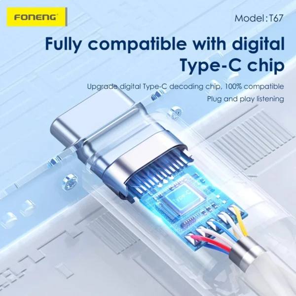 FONENG T67 USB-C Earphones - Image 5