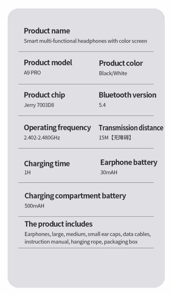 V20 Pro Touch Screen LCD Earbuds - Image 3