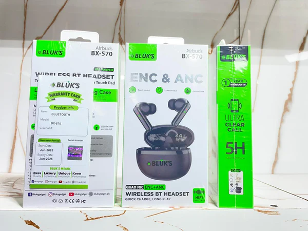 BLUCK's BX-570 Quad-Mic ENC + ANC Wireless BT Earbuds - Image 2