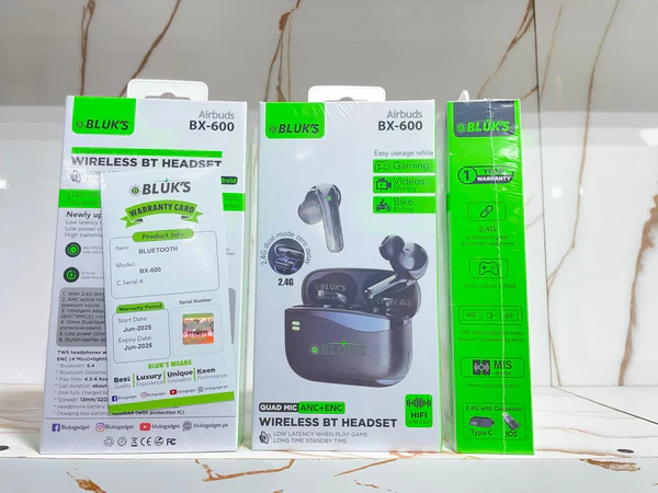 BLUK's Quad-Mic ANC + ENC AirBuds with 2.4G Dongle - Image 2