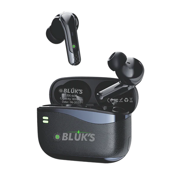 BLUK's Quad-Mic ANC + ENC AirBuds with 2.4G Dongle
