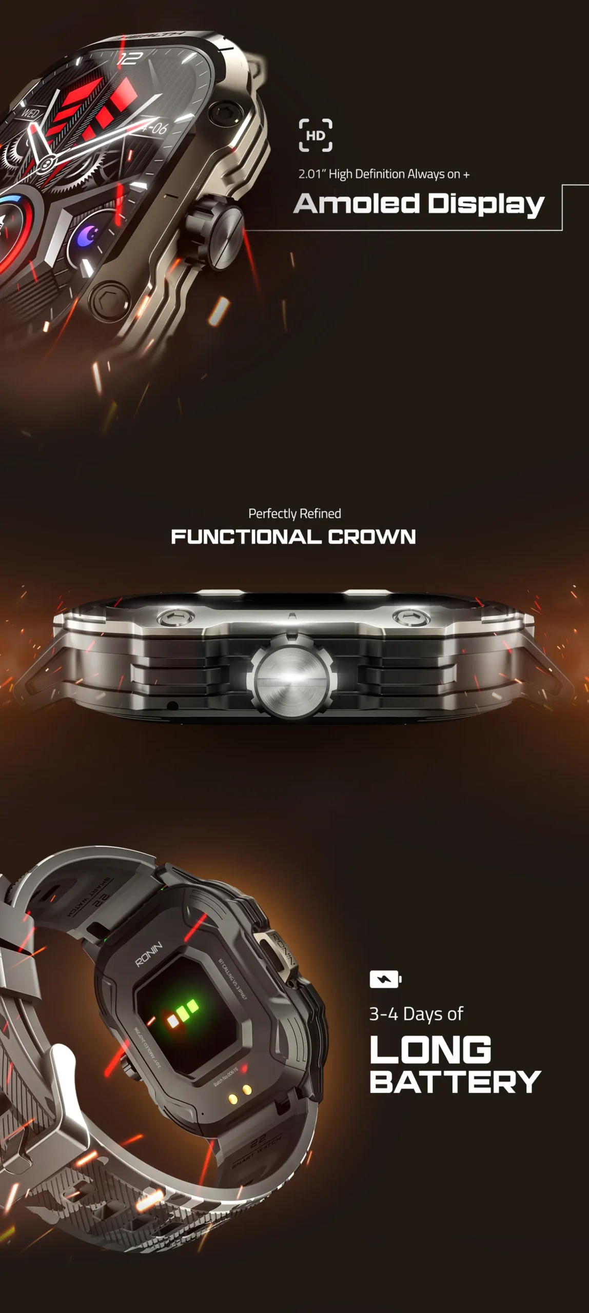 Ronin Rugged Smart Watch R-013 - Image 4